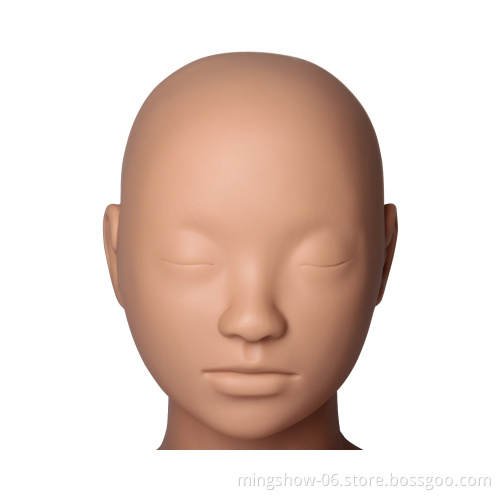 Wholesale soft Silicone Practice Mannequin Head  Massage Training Head with Shoulder